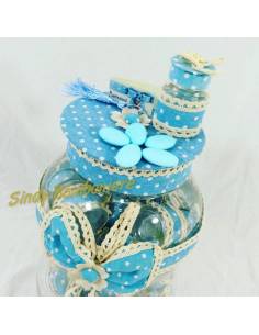 portaconfetti bomboniere nascita bimbo shabby