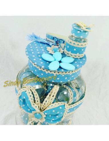 portaconfetti bomboniere nascita bimbo shabby