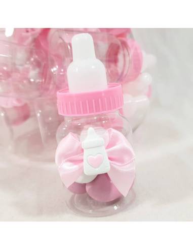 Bomboniere biberon rosa nascita bimba