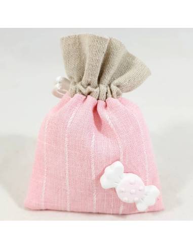 Bomboniera nascita femminnuccia sacchetto rosa|Bomboniere Nascita|
