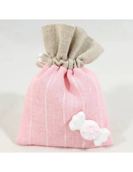 Bomboniera nascita femminnuccia sacchetto rosa|Bomboniere Nascita|