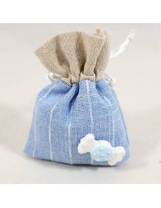 Pensierino ricordo sacchetto nascita celeste