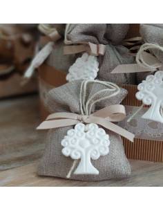 Sacchetti comunione albero della vita gessetto pendente