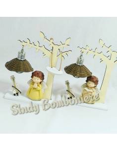 Bomboniere per battesimo bimbo angioletto con Albero della Vita 2