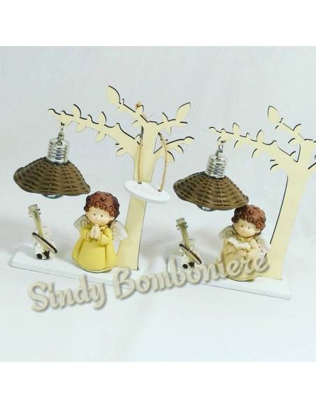 Bomboniere per battesimo albero della vita angioletto bimbo