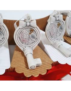 Torta Bomboniera Cresima per bambina Chiavi icone sacre 2