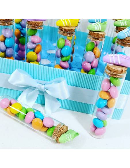 Bomboniere cresima comunione calciatore portaconfetti in vetro confetti e bigliettino ULTIMI PEZZI