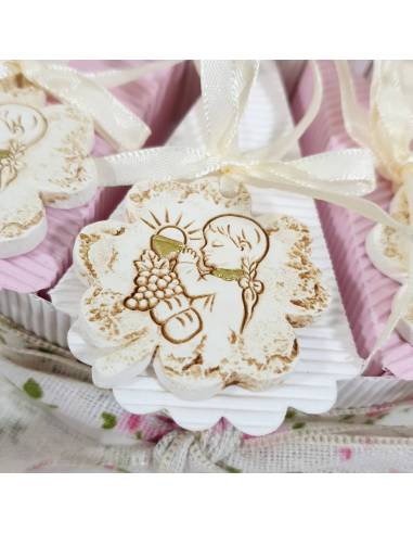 Torta Bomboniera Comunione quadrifoglio pendente per bimba