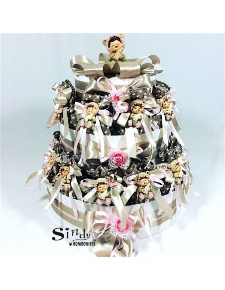 Idee originali per Battesimo bimba su torta bomboniera