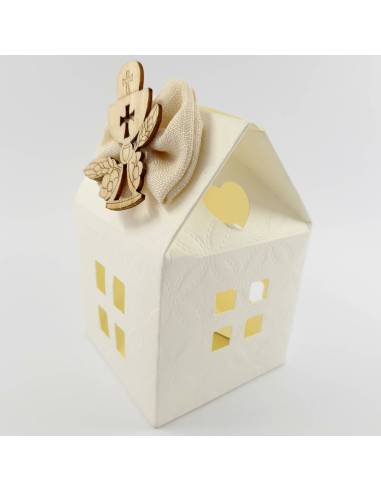 Portaconfetti bomboniera Comunione bimba casetta a 0,99