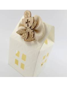 Portaconfetti bomboniera Comunione bimba casetta a 0,99 2