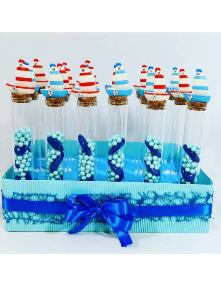 Barca a vela portaconfetti ricordo per il Battesimo