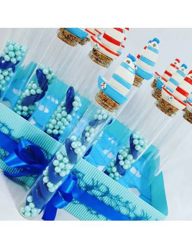 Barca a vela portaconfetti ricordo per il Battesimo bimbo