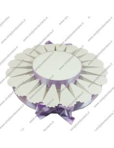 STRUTTURA TORTA BOMBONIERA 20 FETTE MONOCOLORE PORTACONFETTI FAI DA TE CONFEZIONE 2