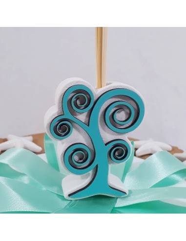 Torta bomboniera cresima battesimo con stella marina magnete