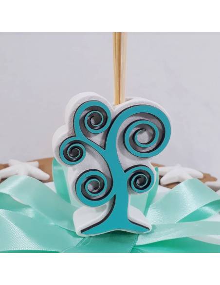 Torta bomboniera cresima battesimo con stella marina magnete