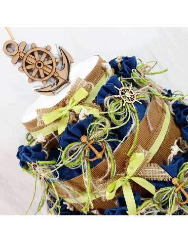 Sacchetti bomboniere stile mare con  ancora e timone offerta
