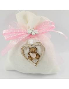 Bomboniere nascita sacchetti portaconfetti per bimba