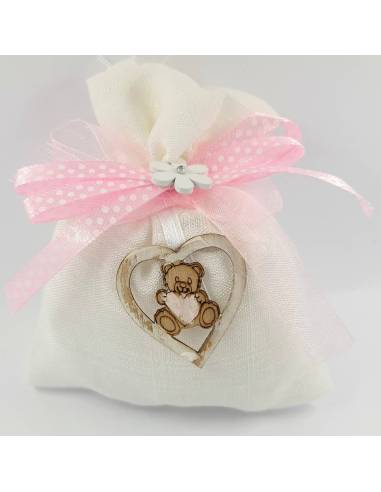 Bomboniere nascita sacchetti portaconfetti per bimba