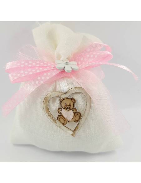 Bomboniere nascita sacchetti portaconfetti per bimba