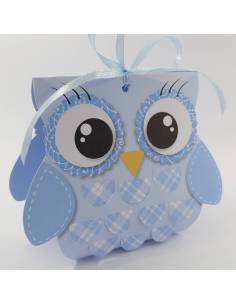 Portaconfetti gufetto bomboniere nascita bimbo|Bomboniere Nascita