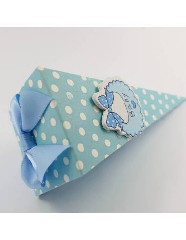 Scatoline portaconfetti celeste  per nascita bimbo