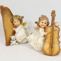 FAI DA TE Bomboniere ANGELO PORCELLANA da appoggio celeste per bimbo angioletto per nascita battesimo