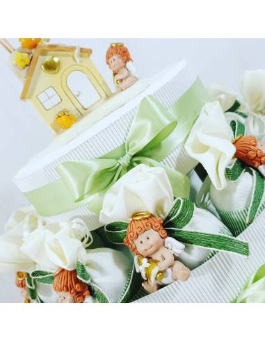 Sacchetti per confetti bomboniere Battesimo angioletti