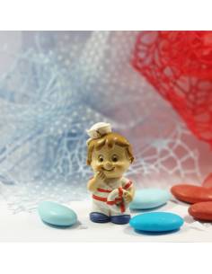 Bomboniera confezionata per battesimo bimba cuscino rosa fiori magnete