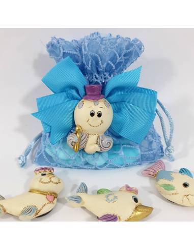 Sacchetti nascita maschio animaletti marini simpatici|SindyBomboniere