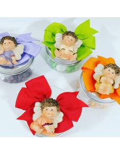 Bomboniere Battesimo Angeli con scatoline portaconfetti 4 colori 2