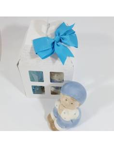 Bomboniere  Battesimo bambino con cappellino in porcellana