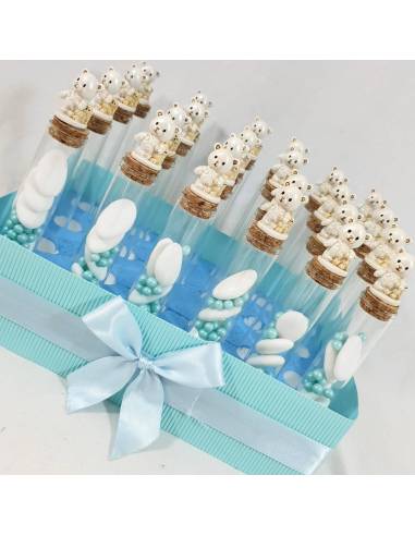 Bomboniere portaconfetti Battesimo particolari e introvabili provette 2