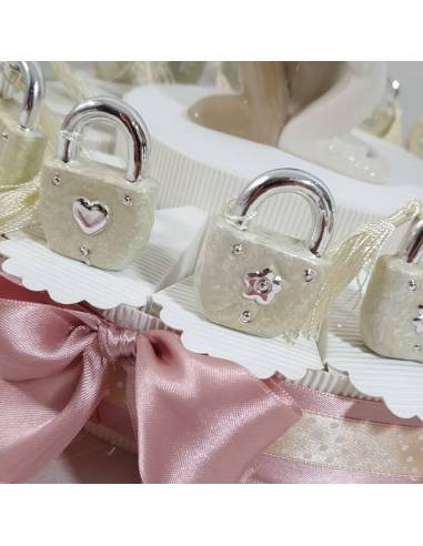 torta bomboniere di matrimonio lucchetti dell'amore