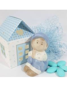 bomboniere battesimo porcellana bimbo statuetta