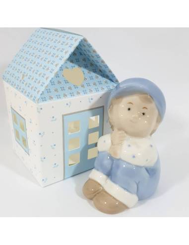 Bomboniere Battesimo porcellana bimbo statuetta1