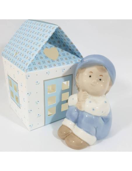 Bomboniere Battesimo porcellana bimbo statuetta1