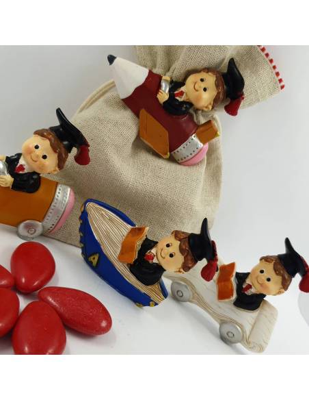 Sacchetto laurea con calamita come bomboniera per la laurea