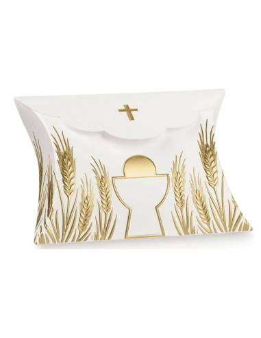 Portaconfetti Comunione con stampa di spighe e Calice