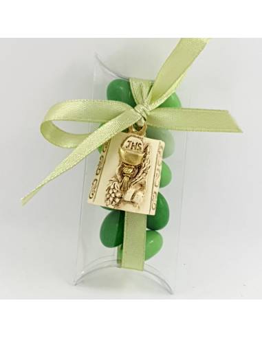 Scatolina portaconfetti Comunione pendente calice dorato