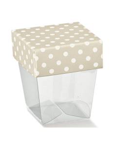 Portaconfetti per confettata comunione fantasia pois