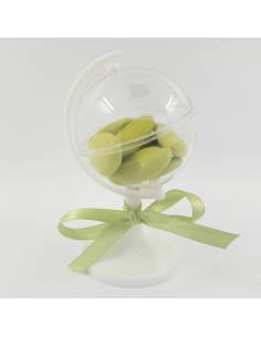 scatolina mappamondo portaconfetti comunione in plexiglass