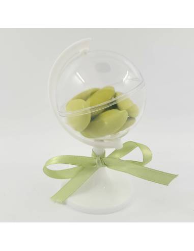 scatolina mappamondo portaconfetti comunione in plexiglass