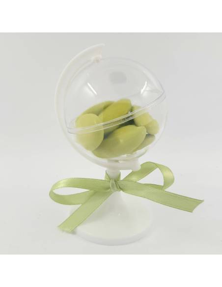 scatolina mappamondo portaconfetti comunione in plexiglass