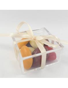 portaconfetti prima comunione scatolina in plexiglass bassa