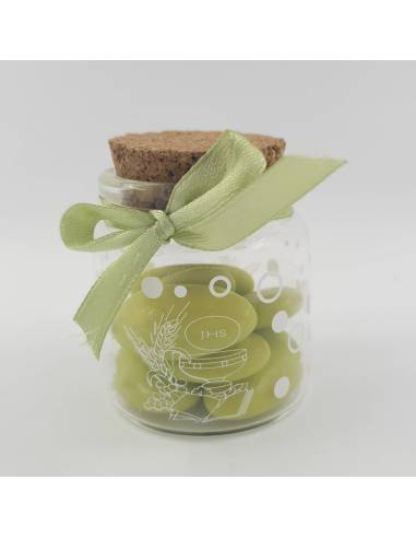 portaconfetti comunione barattolo jhs in rilievo a prezzi stock