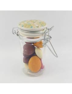 Barattolo ermetico portaconfetti comunione tappo fantasia