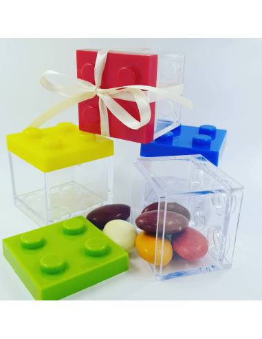 Costruzioni lego scatoline portaconfetti Cresima multicolor