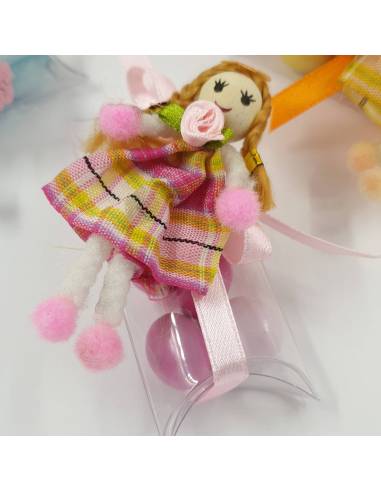 Bamboline scatoline portaconfetti Cresima ROSA