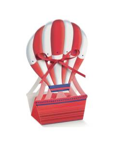 Scatoline mongolfiera rossa economici portaconfetti Cresima